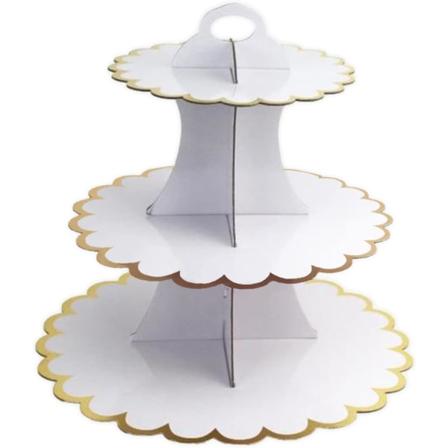 3-kerroksinen kakkuteline iltapäiväteelle, biohajoava violetti cupcake-teline pahvista, pyöreä jälkiruokatorni juhliin, Halloweeniin, syntymäpäivään, 