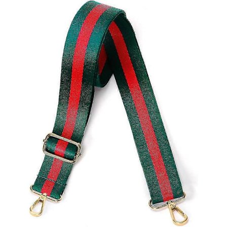 Väska Strap Ersättning Crossbody, 1.5" Gyllene Spänne Grön & Röd Väska Strap För Kvinnor, Justerbar Väska Strap Ersättning