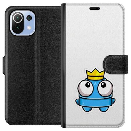 Kompatibelt Lommeboketui til Xiaomi Xiaomi Mi 11 Lite Blå tegneseriefigur med krone og store øyne i leken kongelig stil