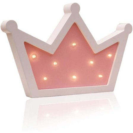 Krone LED-vægdekoration, Queen Princess King-skiltlys,