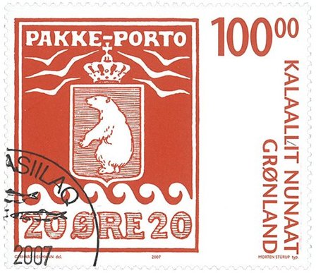 Grønland - Pakkeporto III - Stemplet frimærke