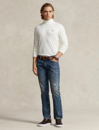 Polo Ralph Lauren Soft Cotton Turtleneck - White - XS