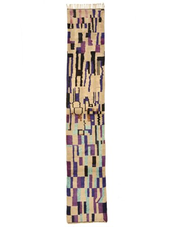 Berber Moroccan - Mid Atlas Moderne Tæppeløber (Uld, )