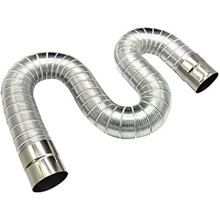 15m Ovn Rør Pipe Skorstein Peis Beslag Eksosrør Bøyelig Fleksibelt Rør Røykrør Forlengelsesrør For Camping Vinter