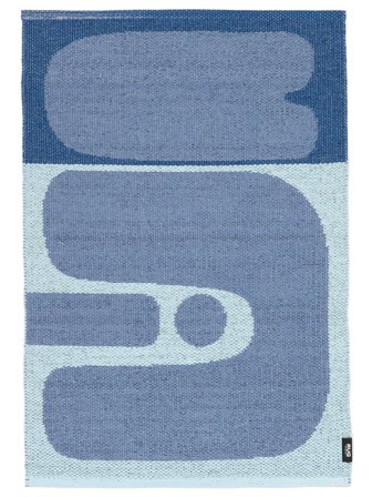 Indoor/Outdoor Rug Washable Small Blobber - Blue 70X100 In Modern Style