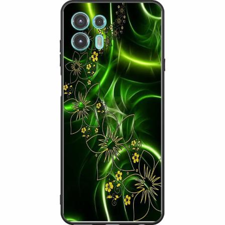 Motorola Edge 20 Lite Svart Skal Blommor