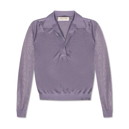 1017 Alyx 9SM Sweater with collar Lilla, Dame