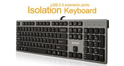 A4TECH Kv-300H Keyboard Usb Grey