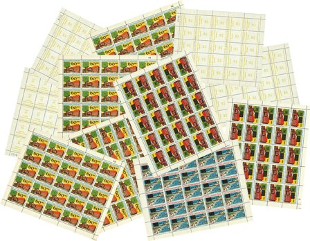 Danmark - Dubletpakke Jernbanemærker i helark - Postfrisk