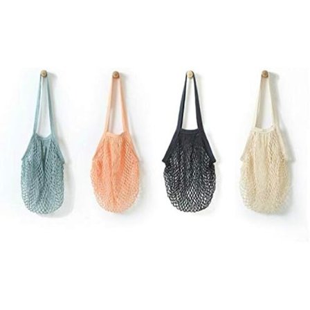 3-pakning Bærbare Gjenbrukbare Handleposer Frukt- og Grønnsaksposer