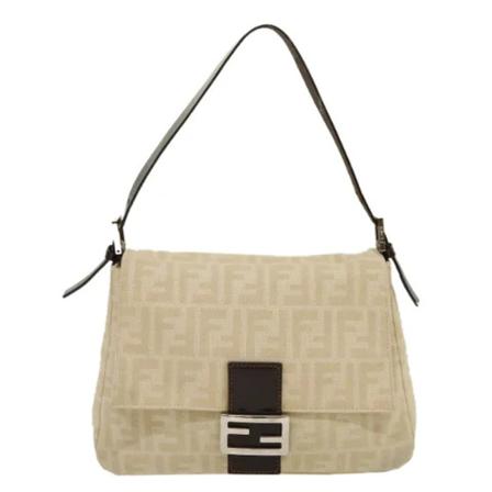 Fendi Vintage Pre-owned Tas , Beige , Dames , Maat: ONE Size Vintage Tassen