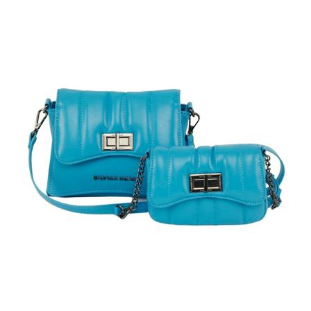 Silvian Heach, Mini shoulder bag with micro handbag Niebieski, Kobieta, Rozmiar: ONE Size