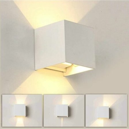 12W LED Vägglampa Sovrum Modern Inredning, Upp och Ner Design Justerbar Lampa, Aluminium Armaturer LED Vägglampa W