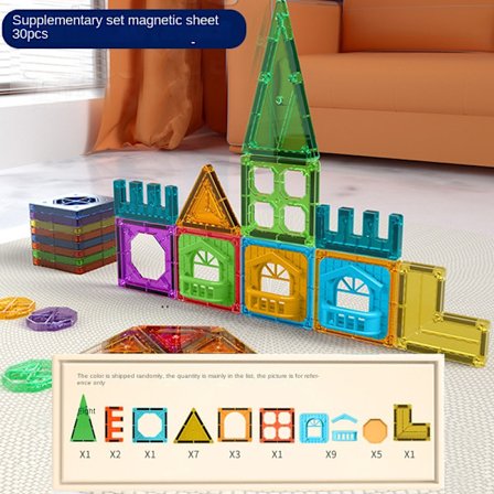 Barn färg fönster Magnetisk bit byggsten spår