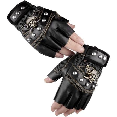 Punk gotisk stil cool skalle nitar PU-läder Unisex