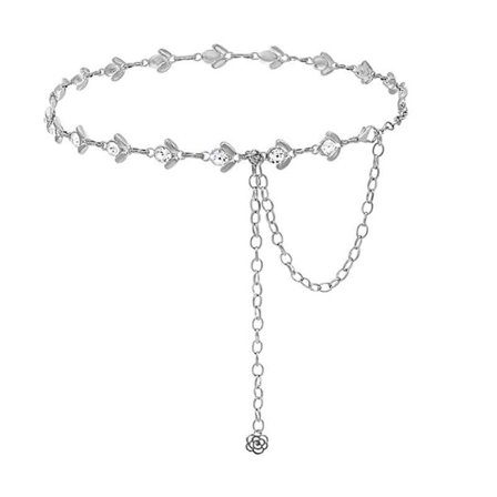 Sølv Bæltekæde Populær Kvinde Pige Kæde Tilbehør til Kjoler