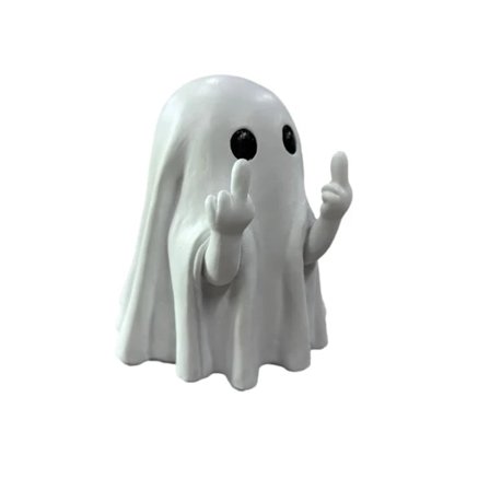 Sweet Ghost Ornament Creative Middle Finger Provocative Ghost Decoration for Home and Garden
