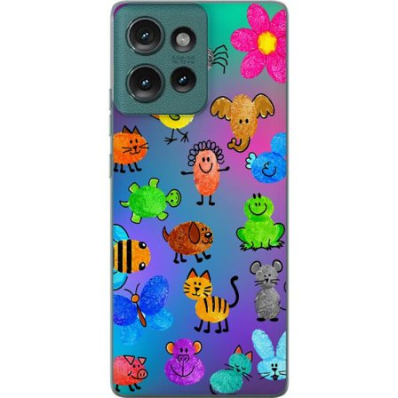 Yhteensopiva Puhelinkuori Motorola Edge 50 Little Scribble Friends