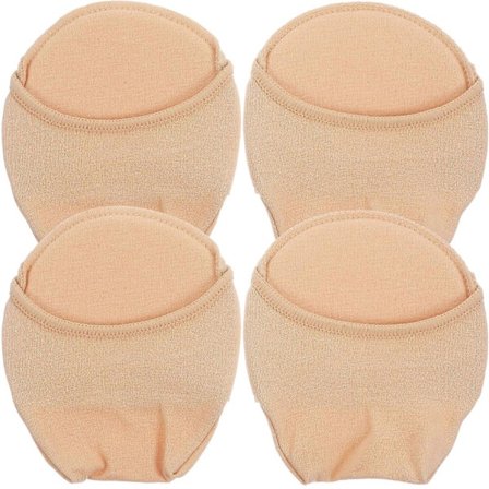 2 par tåtopper halve sokker sømløse usynlige sokker usynlig forfodspude halve linersokker med skridsikker silikonebund til kvinder (hudfarve)