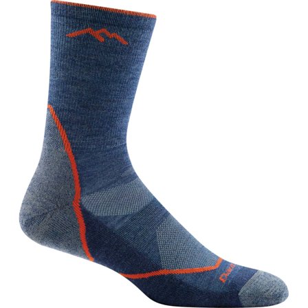 Darn Tough Men's Light Hiker Micro Crew Light Cushion Men hiking socks Blue L