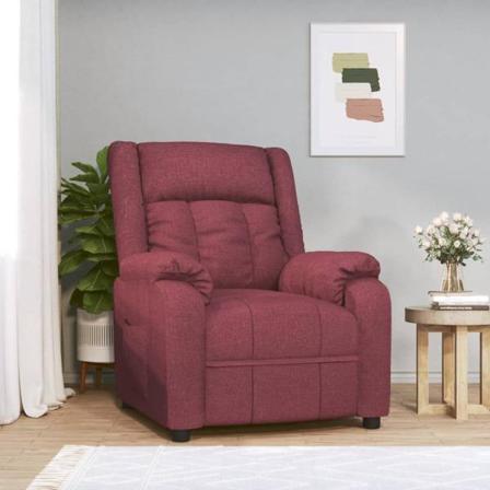 Vidaxl Reclinerfåtölj Vinröd Tyg Röd