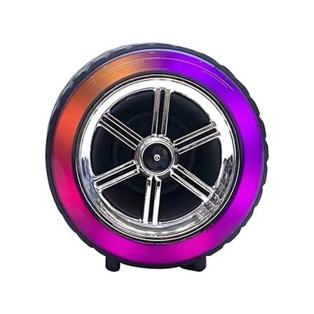 Färgglad bländande ljud Bluetooth-högtalare Subwoofer Full Screen Färg Ljus Utomhus Bärbar Hem Integrerat Audiosystem(Svart)