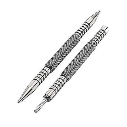 Fjeder Dobbeltsidet Sømdriver Sæt Centerhulsdriver Fjederbelastet Markør Metal Træbearbejdning Bor EBE