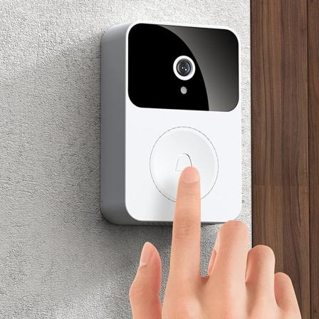 Smart trådløs fjernbetjent videodørklokke, hjemmeintercom HD nattesyn WiFi genopladelig dør dørklokke