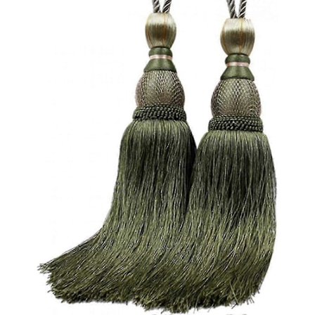 2 stk. Gardinkvast Forbindinger Gardinholdere Gardinklemmer Tilbehør (armygrøn)