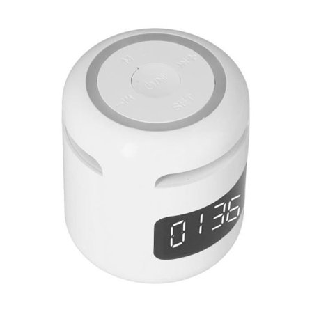 HURRISE Multifunktions väckarklocka högtalare Justerbar radio bärbar högtalare med LED-skärm