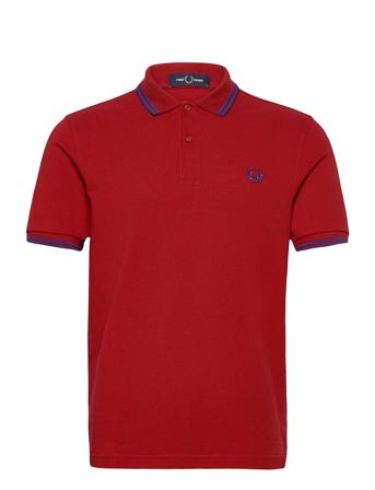 Twin Tipped Fp Shirt Polos Short-sleeved Rød Fred Perry