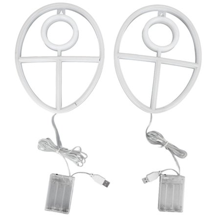 2 stk neonlys LED neonlys i punk-stil for oppheng på veggen KLB