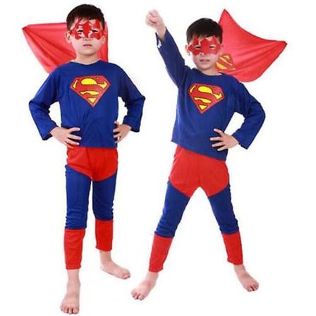 Halloween Barn Pojkar Spiderman Cosplay Kostym Fancy Dress Outfit Set Superman 4-5 År