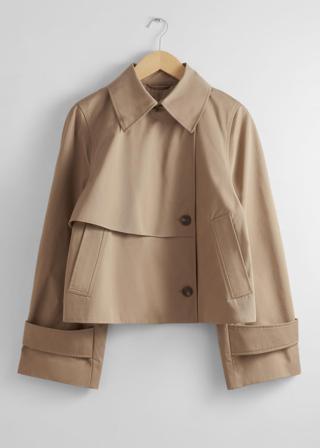 & Other Stories - Kurze Trenchcoat-Jacke - Beige - Damen - Größe M