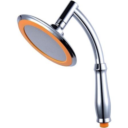 Justerbar 6 tommer regnbruser i rustfrit stål med stort panel og håndbruserarme, brusehoved med højt tryk (6 tommer)