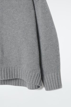 COS Women's Maglione Girocollo Chunky In Cashmere in Grigio