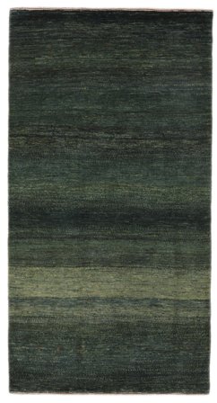 Hand Knotted Persian Loribaft Fine Persia Rug 94X178 Black/Dark Green