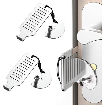 Kannettava oven lukko - 2 kpl - Kannettava oven lukko - Kannettava matkalukko - Ruostumaton teräs - Turvallinen