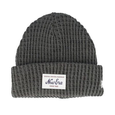 New Era - Grå shortbeanie Beanie - Short Beanie Waffle Grey Cuff @ Hatstore