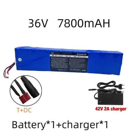 10S3P 36V 7800mAh 36V lithium batteripakke 18650 lithium batteri egnet til Xiaomi M365 elektrisk scooter batteri+42V oplader
