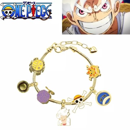 Höstkollektion Anime One Piece Luffy Panja Dora Metal Bead Armband