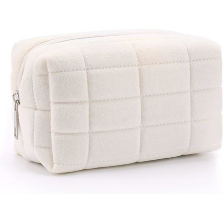 Rutete makeup tasker rejse toilettaske opbevaringspose, makeup børste opbevaringspose stor kapacitet egnet til kvinder og piger