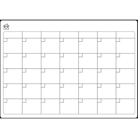 Køleskabsmagnetisk tør-slet kalender og køleskabskort: Tom ugeplanlægger - Køleskabsplanlægger Whiteboard vægkort