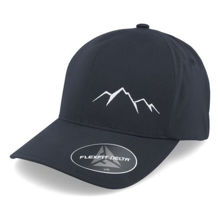Wild Spirit - Svart flexfit Keps - Small Mountain Delta Black Flexfit @ Hatstore