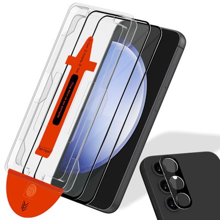 2-PACK Samsung S23 FE Skærmbeskytter & 1-PACK linsebeskytter - Hærdet Glas | [Automatisk Installation] - Boblefri