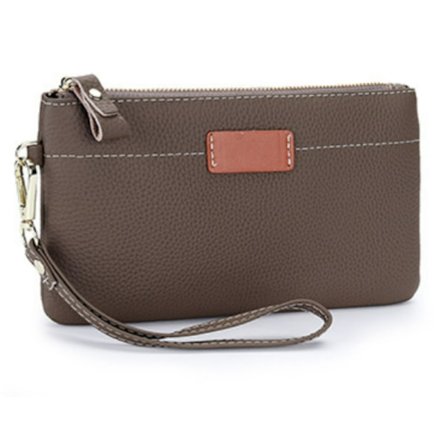 Smal plånboksväska i läder för kvinnor