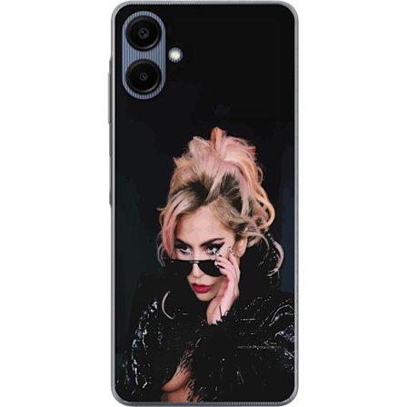 Kompatibelt Mobildeksel til Samsung Galaxy A06 Lady Gaga portrett med solbriller og dramatisk sminke i mørk glamorøs stil