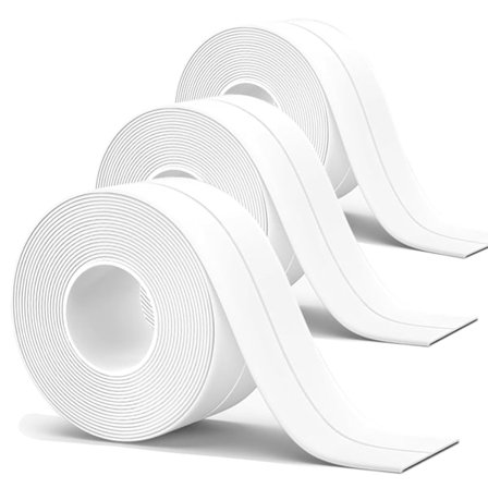 3 kpl Itsekiinnittyvä Vedenpitävä Tiivistenauha Homeenesto Kylpyhuoneen Tiivistysteippi Keittiön WC:n Seinänurkkaukseen Kylpyamme Valkoinen