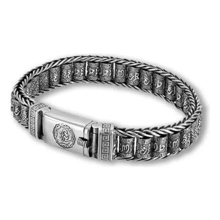 Lyckoband med bönhjul och mantra, 18 cm