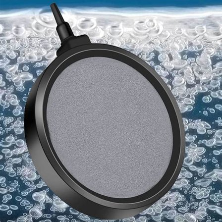 Bubbelsten för dammar, bubbelmaskin för akvarium, stor luftstensskiva, 4 mm/8 mm slang, anslutningsbar, för dammar, akvarier och fiskbehållare